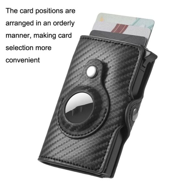 FY2108 Tracker Wallet Metal Card Holder for AirTag, Style: Retro (Coffee) - Image 5