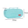 Large Capacity Multi-layer Portable Stationery Bag Canvas Pen Bag (Pink) - Image 3