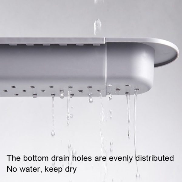 Disassembly With Towel Pole Telescopic Sink Rack (White) - Image 3