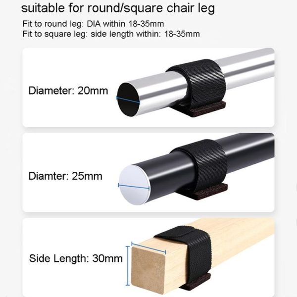 6 PCS U-shaped Iron Tube Dining Table Foot Cover Office Computer Chair Leg Protector (18-35mm) - Image 3