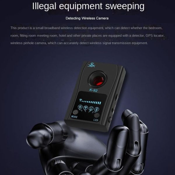 K92 Hotel Anti-candid Shooting Infrared Scanning Camera GPS Anti-location Detector - Image 4