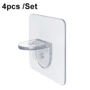 4pcs / Set Simple Firm Load Bearing Wardrobe Layered Partition Bracket, Size: Small 6cm