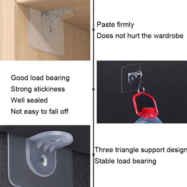 4pcs / Set Simple Firm Load Bearing Wardrobe Layered Partition Bracket, Size: Small 6cm - Image 2