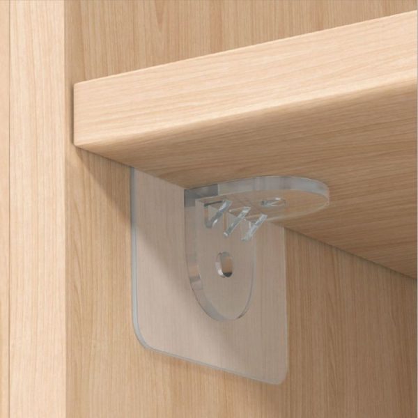 4pcs / Set Simple Firm Load Bearing Wardrobe Layered Partition Bracket, Size: Small 6cm - Image 4