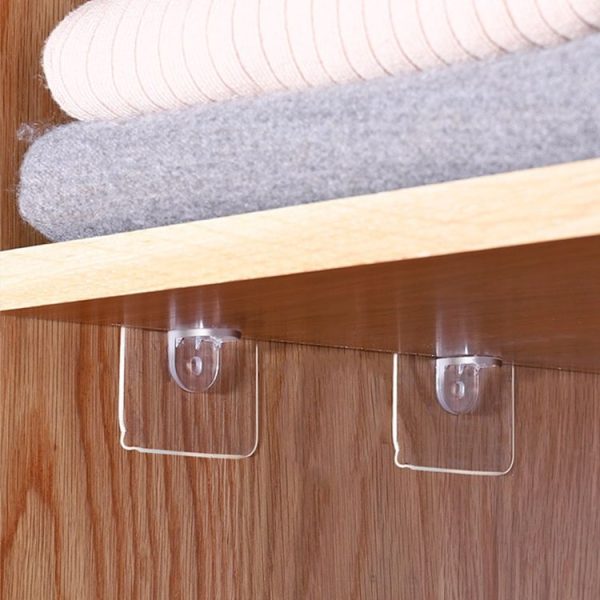4pcs / Set Simple Firm Load Bearing Wardrobe Layered Partition Bracket, Size: Small 6cm - Image 5