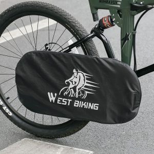 WEST BIKING YP0719301 Bicycle Dust Chain Cover Crankset Protective Cover (Black)