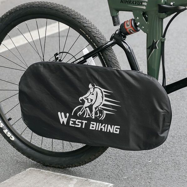 WEST BIKING YP0719301 Bicycle Dust Chain Cover Crankset Protective Cover (Black)