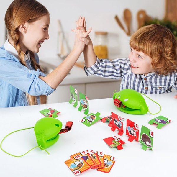 BY-0003 Frog Tongue Out Board Game Parent-child Interactive Desktop Toy (Green)