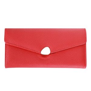 87P Litchi Pattern Multifunctional Large Capacity Wallet Phone Bag (Red Wine)