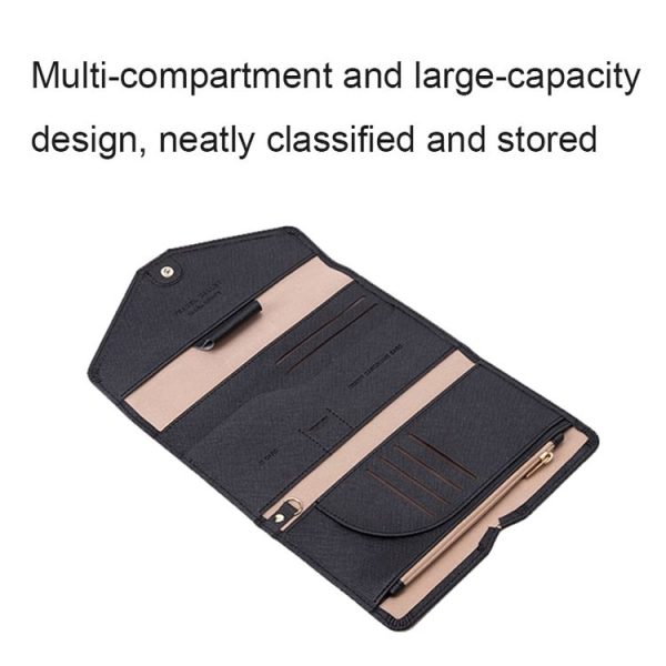 1655 RFID Anti-magnetic Anti-theft Passport Bag Document Bag Card Bag (Pink) - Image 5