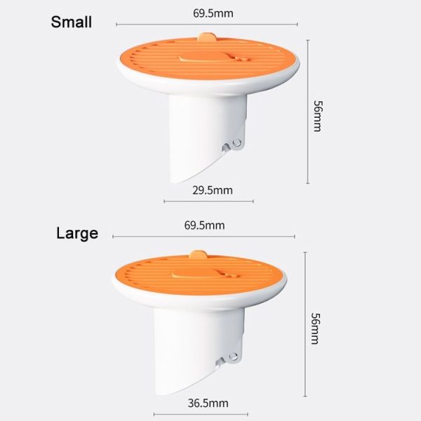 Sewer Deodorant Magnetic Suction Floor Drain Cover, Size: 3cm (Orange) - Image 3