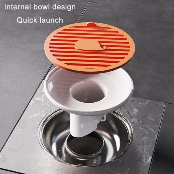 Sewer Deodorant Magnetic Suction Floor Drain Cover, Size: 3cm (Orange) - Image 6