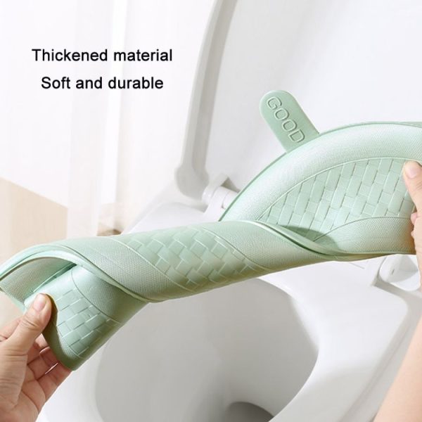 Household Thickened Waterproof Washable Toilet Seat, Color: Green - Image 5