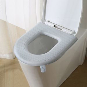 Household Thickened Waterproof Washable Toilet Seat, Color: Gray