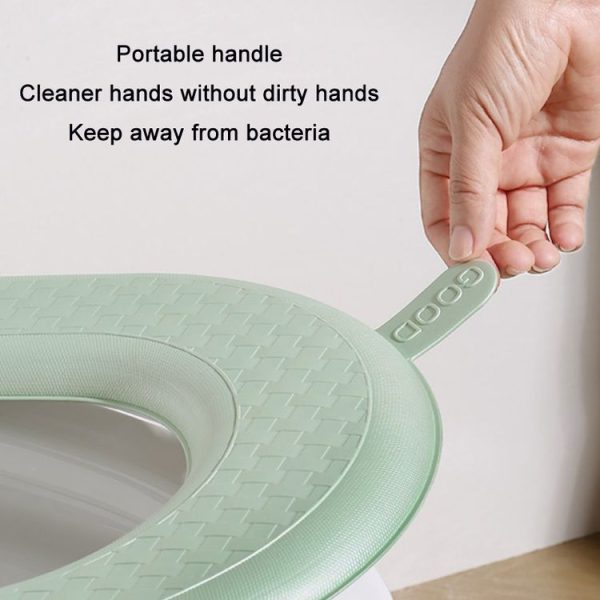 Household Thickened Waterproof Washable Toilet Seat, Color: Gray - Image 4