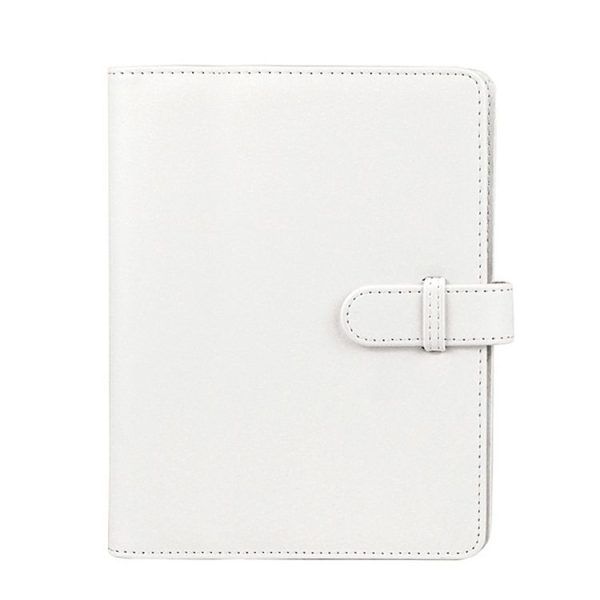 3 Inch PU Leather Retro Photo Album Photo Storage Commemorative Book (White)