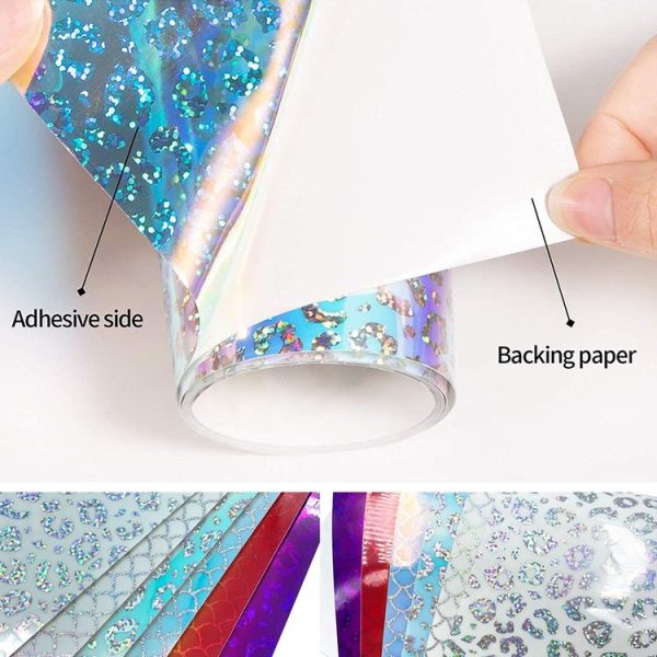 30.5cm x 100cm Gradient Self Adhesive Vinyl DIY Graphics for Home Window Decal Decor, Color: Colored Leopard Print - Image 4