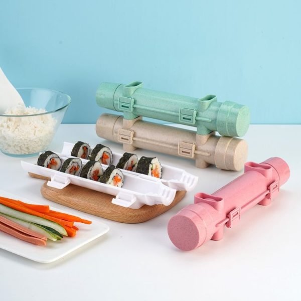 Home Circular Barrel Sushi Model DIY Sushi Tool (Wheat Blue) - Image 6