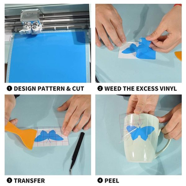 Candy -Colored Pharomsurium Self -Adhesive PVC Vinyl Craft Sign Making, Size: 30 x 100cm (Blue Purple) - Image 4