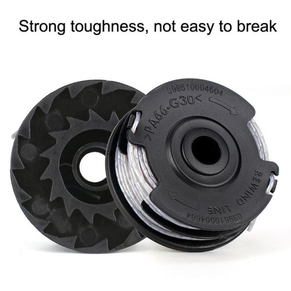 Lawnmower Nylon Double Layer Mowing Line Playing Rope Spool Replaces Greenworks (Black) - Image 4