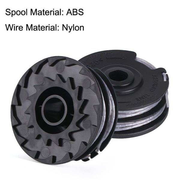 Lawnmower Nylon Double Layer Mowing Line Playing Rope Spool Replaces Greenworks (Black) - Image 5