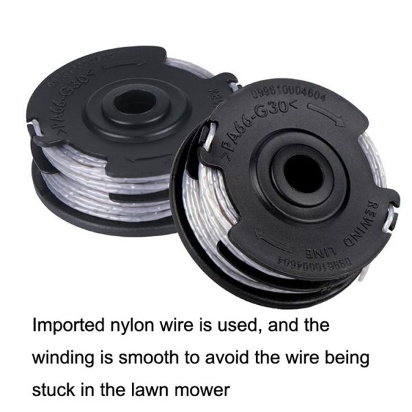Lawnmower Nylon Double Layer Mowing Line Playing Rope Spool Replaces Greenworks (Black) - Image 6