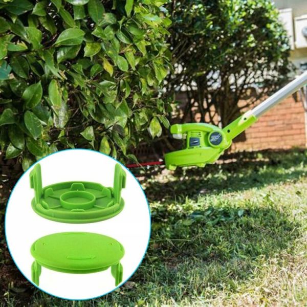 2PCS GK04 Cordless Weeder Lawn Mower Spool Cover For Greenworks (Green) - Image 6
