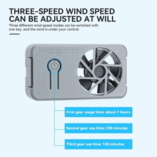 RCSTQ Universal Cooling Fan Cell Phone Cooler For DJI Mavic 3 / Mini 2 / Mini 3 Pro / Air 2 - Image 4