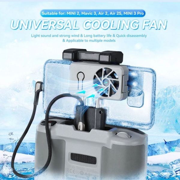RCSTQ Universal Cooling Fan Cell Phone Cooler For DJI Mavic 3 / Mini 2 / Mini 3 Pro / Air 2 - Image 5