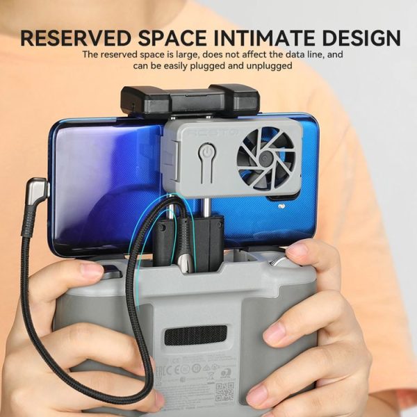 RCSTQ Universal Cooling Fan Cell Phone Cooler For DJI Mavic 3 / Mini 2 / Mini 3 Pro / Air 2 - Image 8
