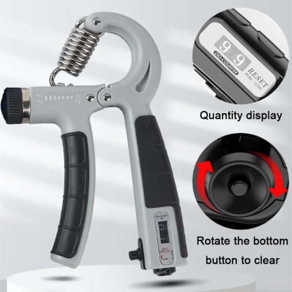 5-60KG Adjustable Grip Strength Wrist Fitness Exerciser Gray Black - Image 6