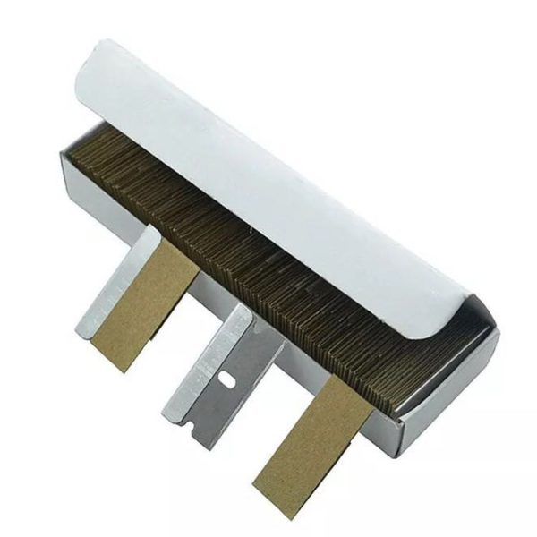 100 PCS A25 Car Film Mobile Phone Screen Auxiliary Tool Single Sided Stainless Steel Blade - Image 4