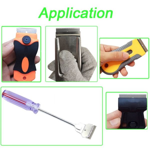 100 PCS A25 Car Film Mobile Phone Screen Auxiliary Tool Single Sided Stainless Steel Blade - Image 5