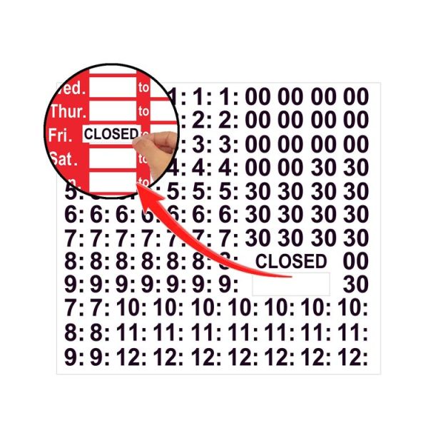 Company Shop Coffee Business Premises Business Hours Sticker - Image 2