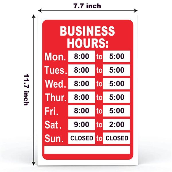 Company Shop Coffee Business Premises Business Hours Sticker - Image 3