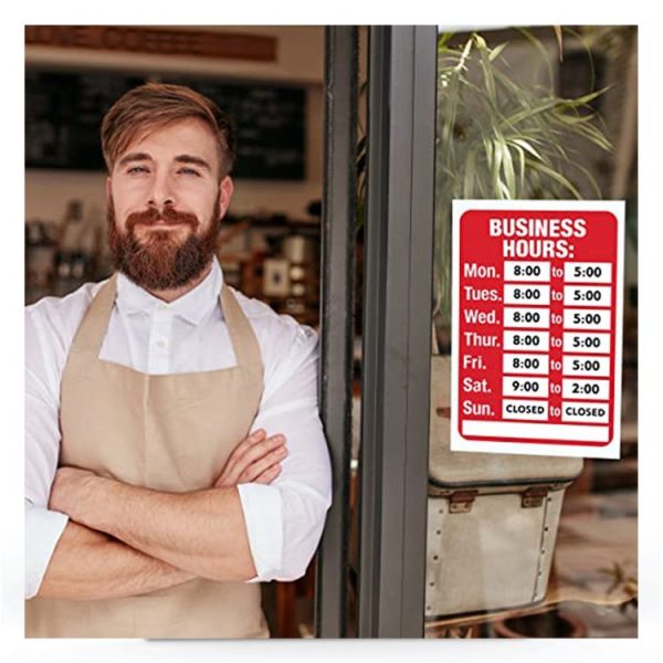 Company Shop Coffee Business Premises Business Hours Sticker - Image 5