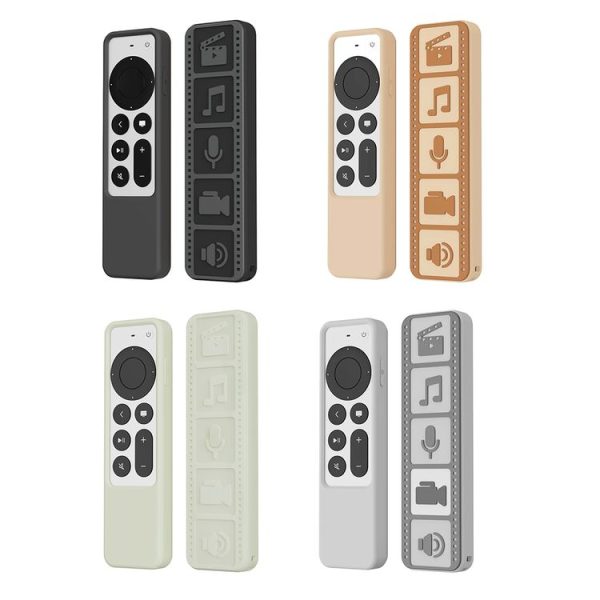 Silicone Remote Controller Waterproof Anti-Slip Protective Cover For Apple TV 4K 2021 (Brown) - Image 2