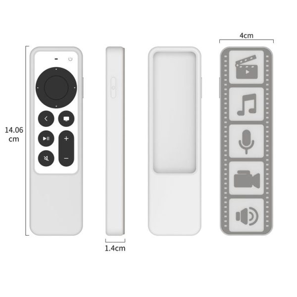 Silicone Remote Controller Waterproof Anti-Slip Protective Cover For Apple TV 4K 2021 (Brown) - Image 3
