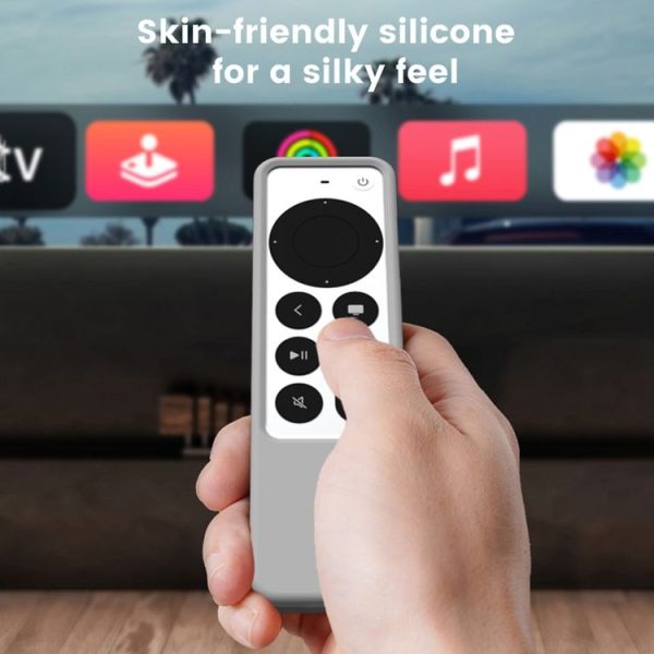 Silicone Remote Controller Waterproof Anti-Slip Protective Cover For Apple TV 4K 2021 (Brown) - Image 7
