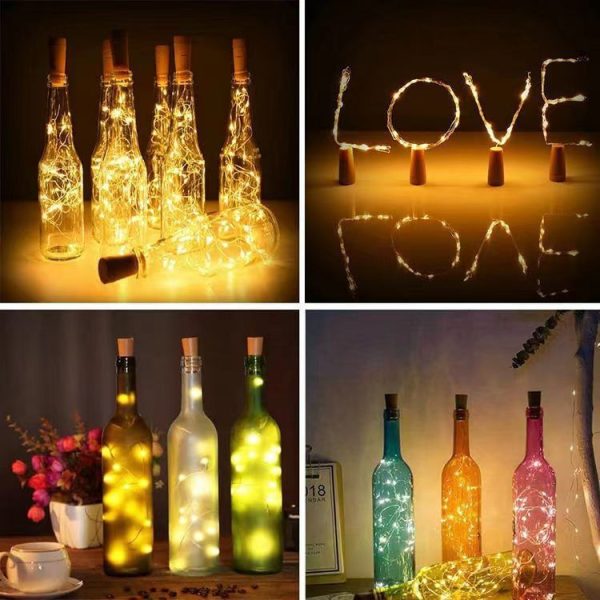 LED Wine Cork Christmas Decorative String Lights, Spec: 2m 20 lights (White) - Image 5