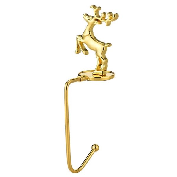 Christmas Decorative Hook Cartoon Christmas Hanger, Spec: Gold Deer