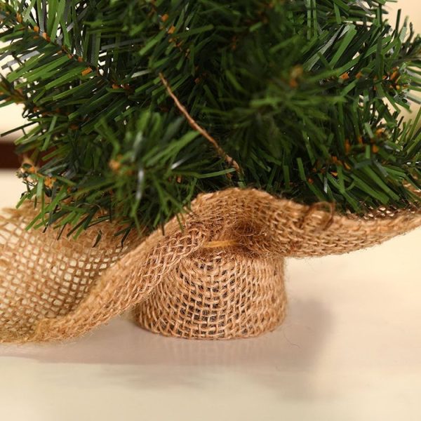 Hemp Bottom Mini Christmas Tree Shopping Mall Window Desktop Decoration, Size: A-S10 30cm - Image 4
