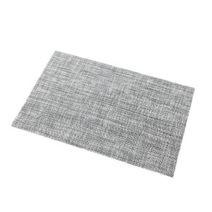 PVC Woven Antibacterial Mildew Proof Heat Insulation Coaster (Gray White)