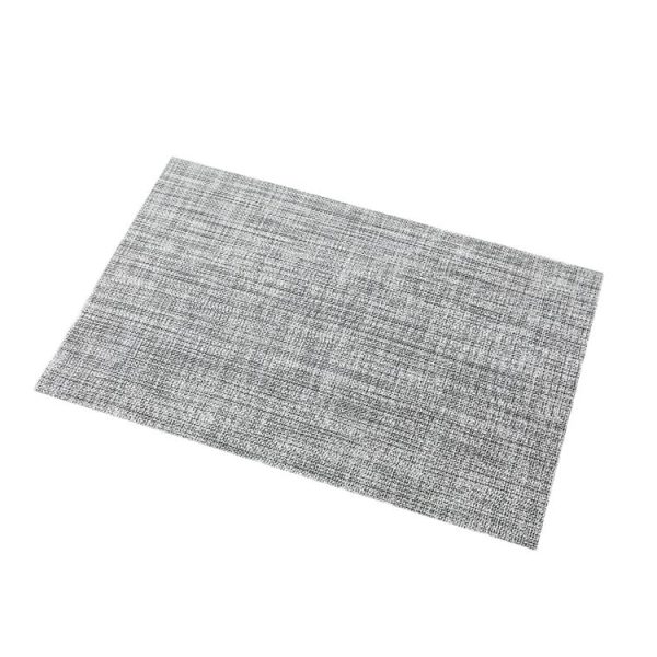 PVC Woven Antibacterial Mildew Proof Heat Insulation Coaster (Gray White)