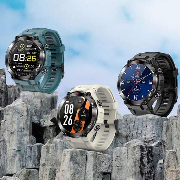 K37 1.32 Inch Heart Rate Monitoring Smart Watch With GPS Positioning Function (Grey) - Image 2