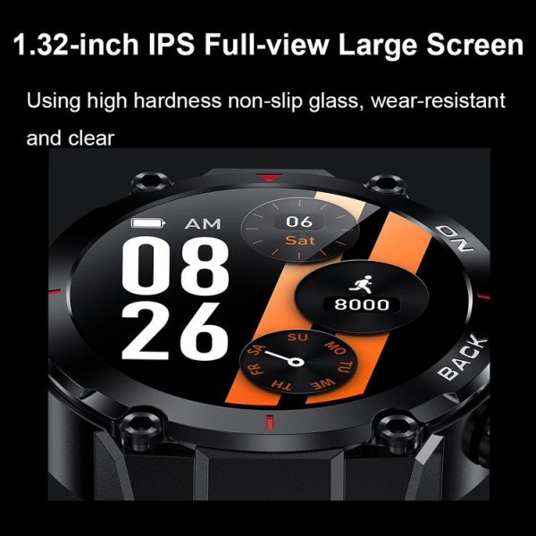 K37 1.32 Inch Heart Rate Monitoring Smart Watch With GPS Positioning Function (Grey) - Image 5