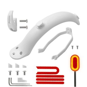 X0259 Electrical Scooter Rear Fender Shock Absorber Bracket Cover For Xiaomi Mijia M365 (White)