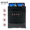 Car Key Signal Shielding Bag Tablet Mobile Phone Privacy Protective Cover Small (Black)