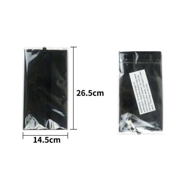 Car Key Signal Shielding Bag Tablet Mobile Phone Privacy Protective Cover Small (Black) - Image 3