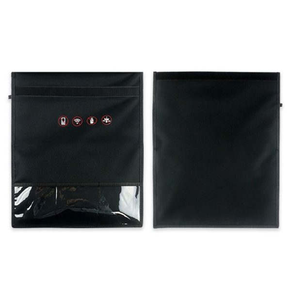 Car Key Signal Shielding Bag Tablet Mobile Phone Privacy Protective Cover Small (Black) - Image 4